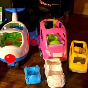 Little people vehicles lot fisher price